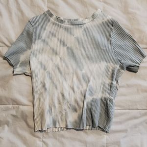 Blue and white tie dye shirt